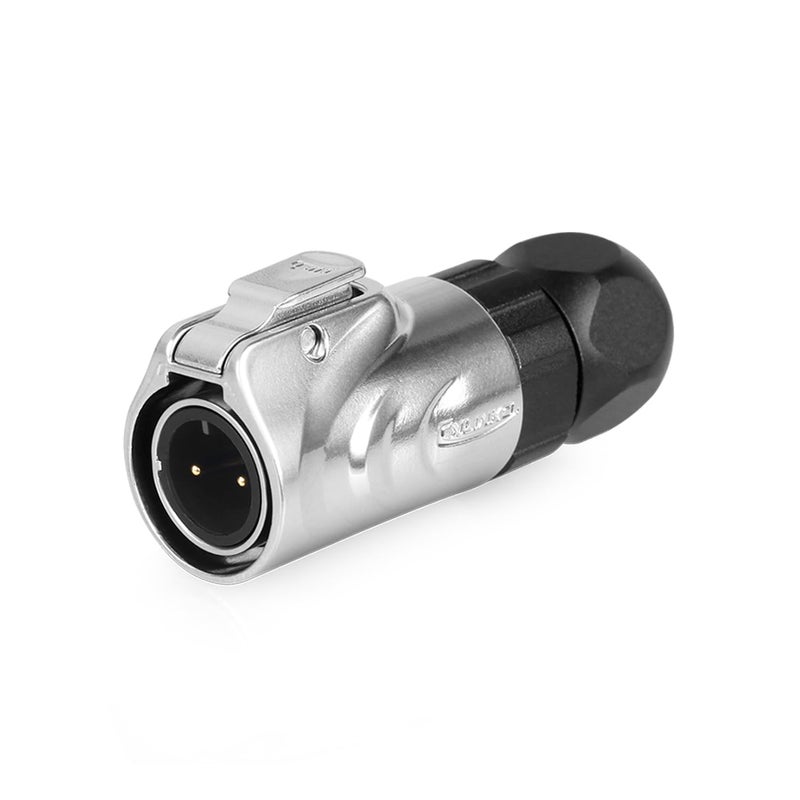 CNLINKO LP12 2-Pin Metal Shell Waterproof Circular Connector M12 Quick-Connect Flange Panel for Industrial Applications and Outdoor Use (2-Pin) - Image 2